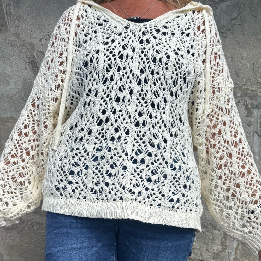 Bohemian Breeze Hooded Layering Sweater